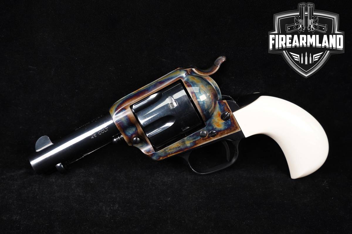 U.S.F.A Double Eagle 45 Colt USFA 3.5" Color Case-Hardened & Blued SAA
