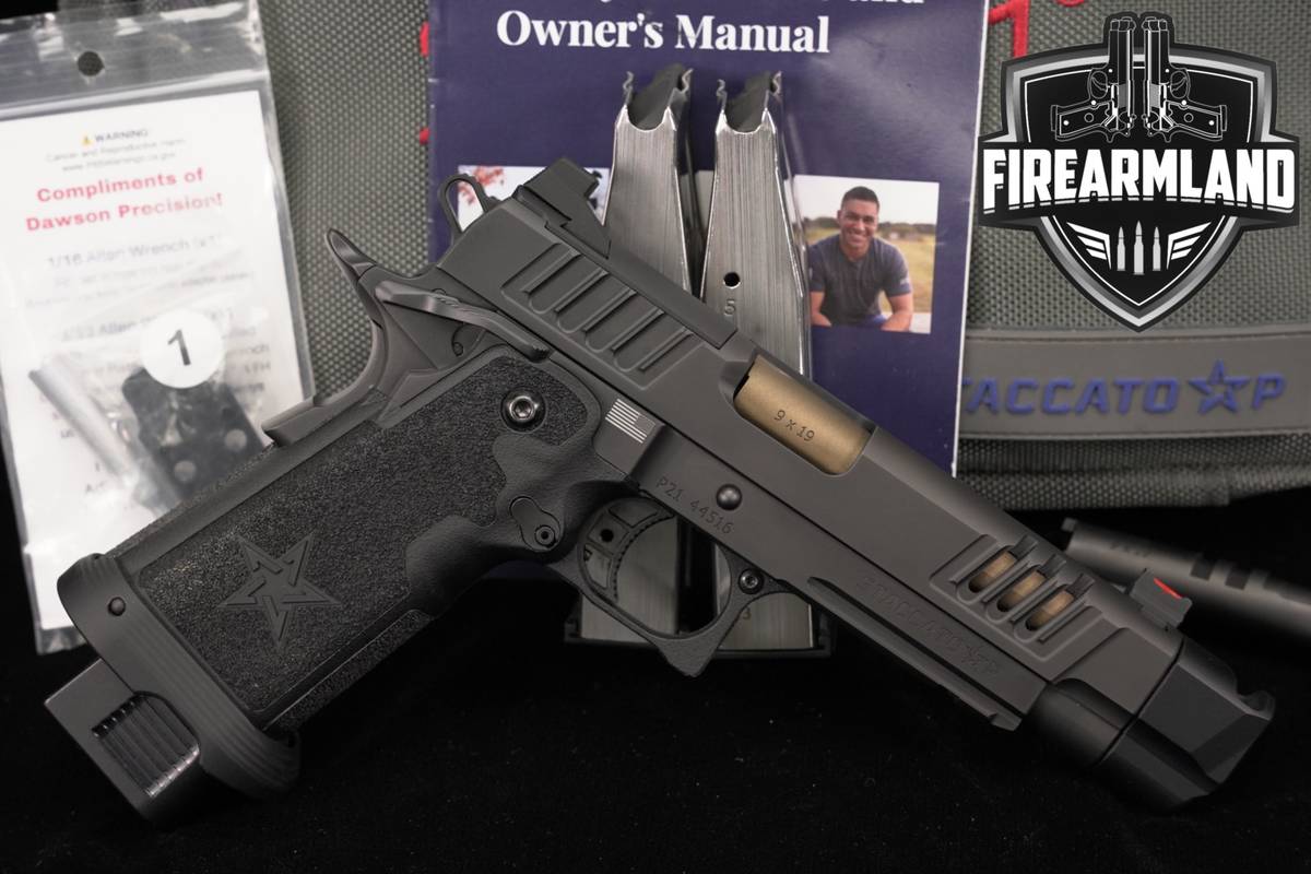 DESIRED Staccato P 9mm STI COMP 1911 2011 +3 MAGS, ORIG CASE, SPARE BARREL