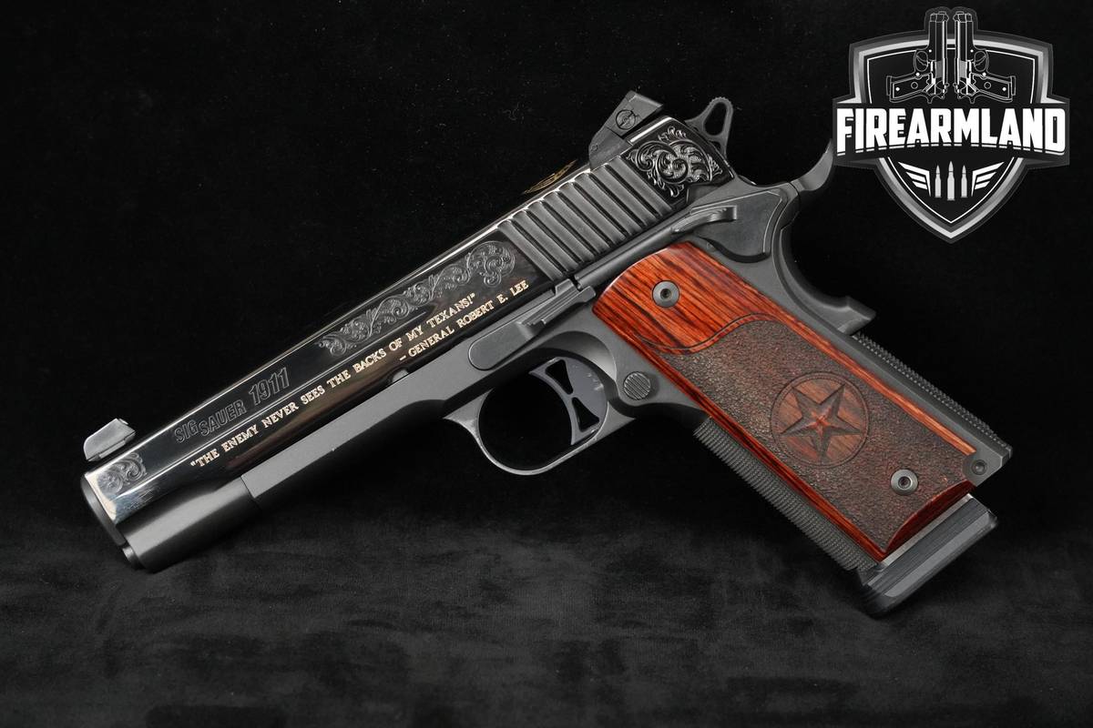 RARE Sig Sauer GOLD Engraved Texas Edition LONE STAR STATE 1911 45A