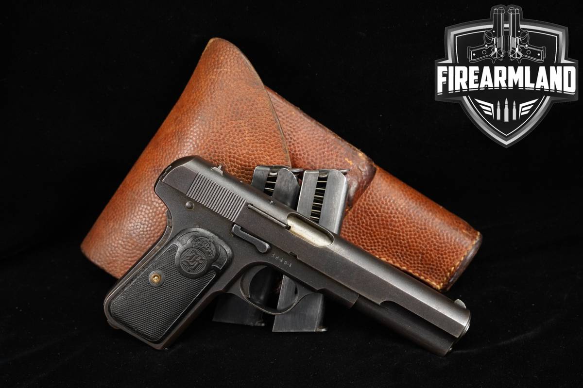Husqvarna Pistol M/1907 9mm Browning Long 1907 M1907 +3 MAGS & HOLSTER