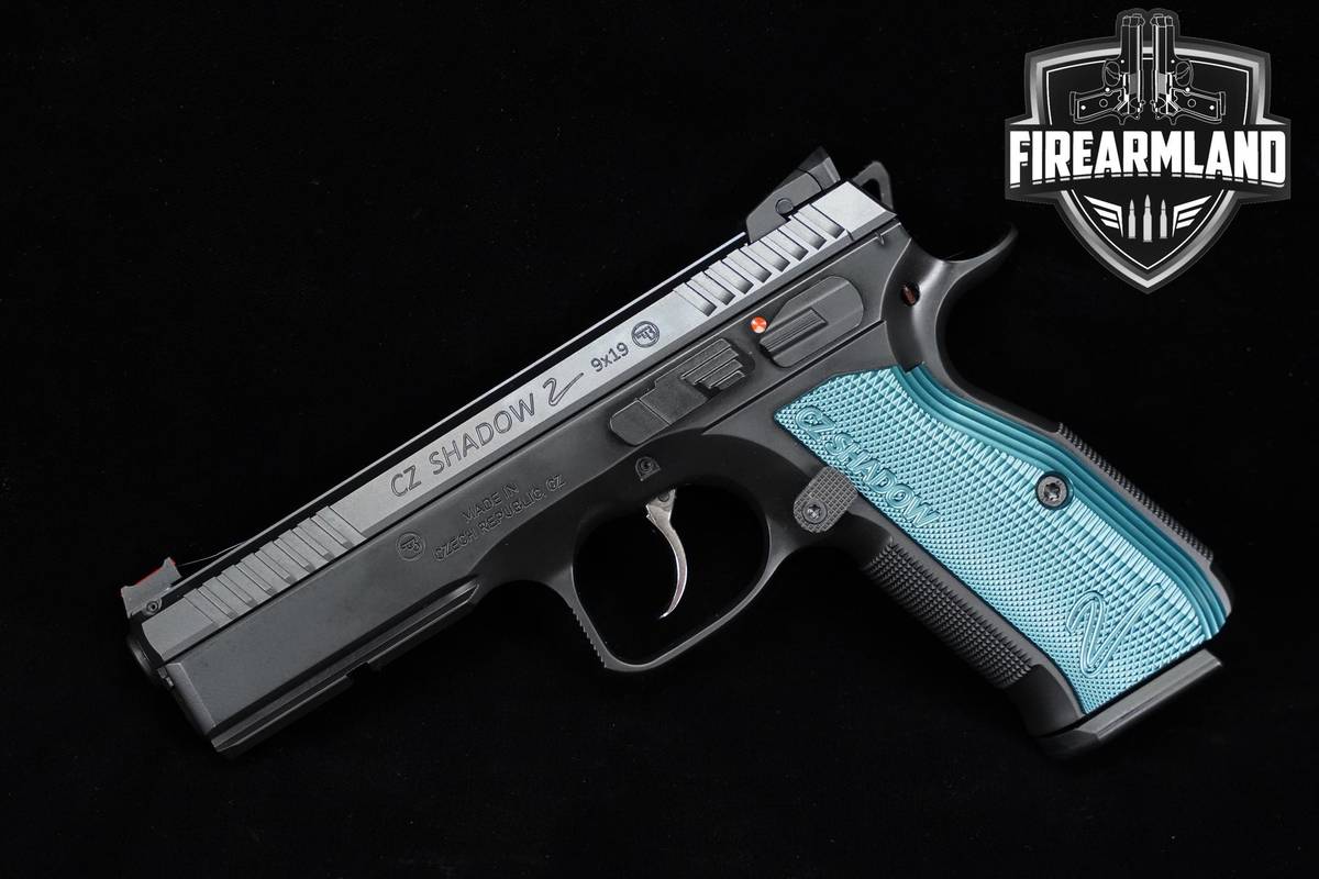 CZ Shadow 2 Black & Blue 9mm 4.89" Polycoat DA/SA +3 MAGS & ORIG CASE