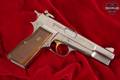 1981 FN Herstal (FNH) Hi-Power Adjustable Sights 9mm Luger Bright Nickel in Good Condition Image 3
