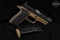 Sig Sauer P320 C AXG Custom Works 9mm Luger Two-Tone Black & FDE in Very Good Condition Image 2
