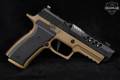 Sig Sauer P320 C AXG Custom Works 9mm Luger Two-Tone Black & FDE in Very Good Condition Image 4