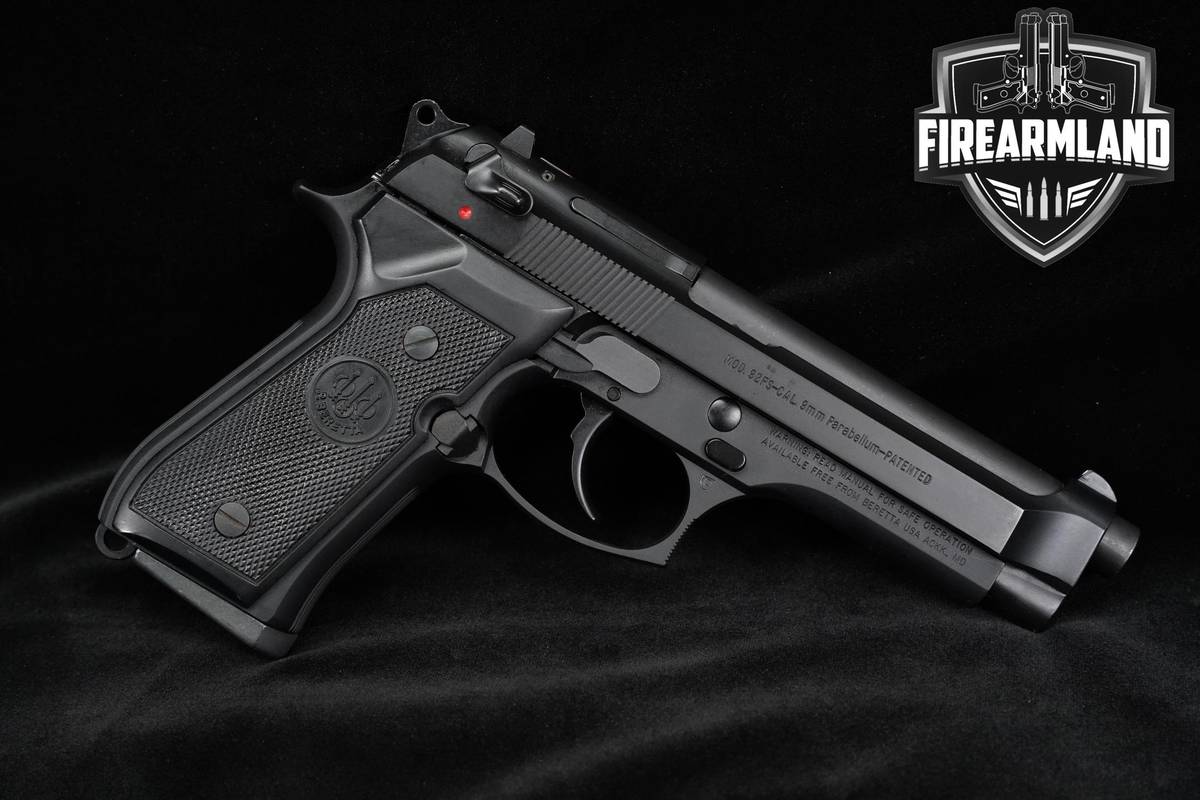 Beretta 92FS 9mm 4.9" Black Bruniton 92-FS +2 MAGS & ORIG CASE