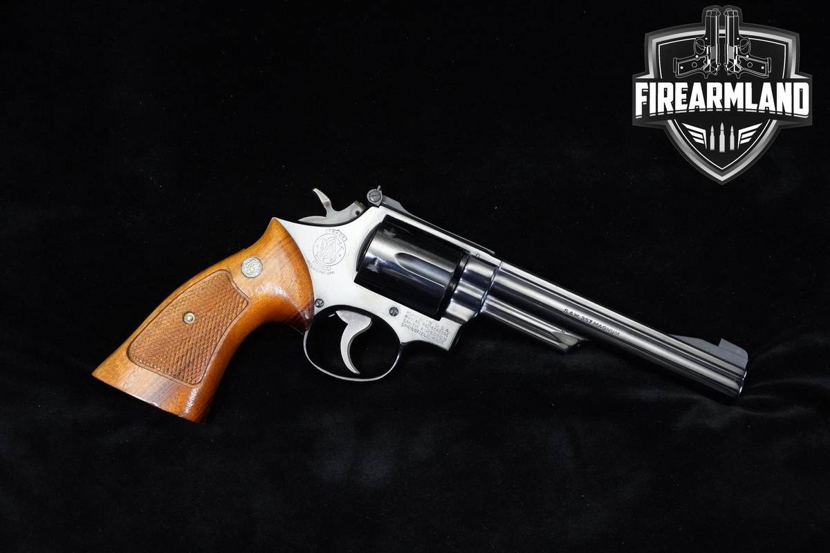 1973 Smith & Wesson (S&W) Model 19-3 357 Magnum 6" Blued S&W 19-3 DA/SA