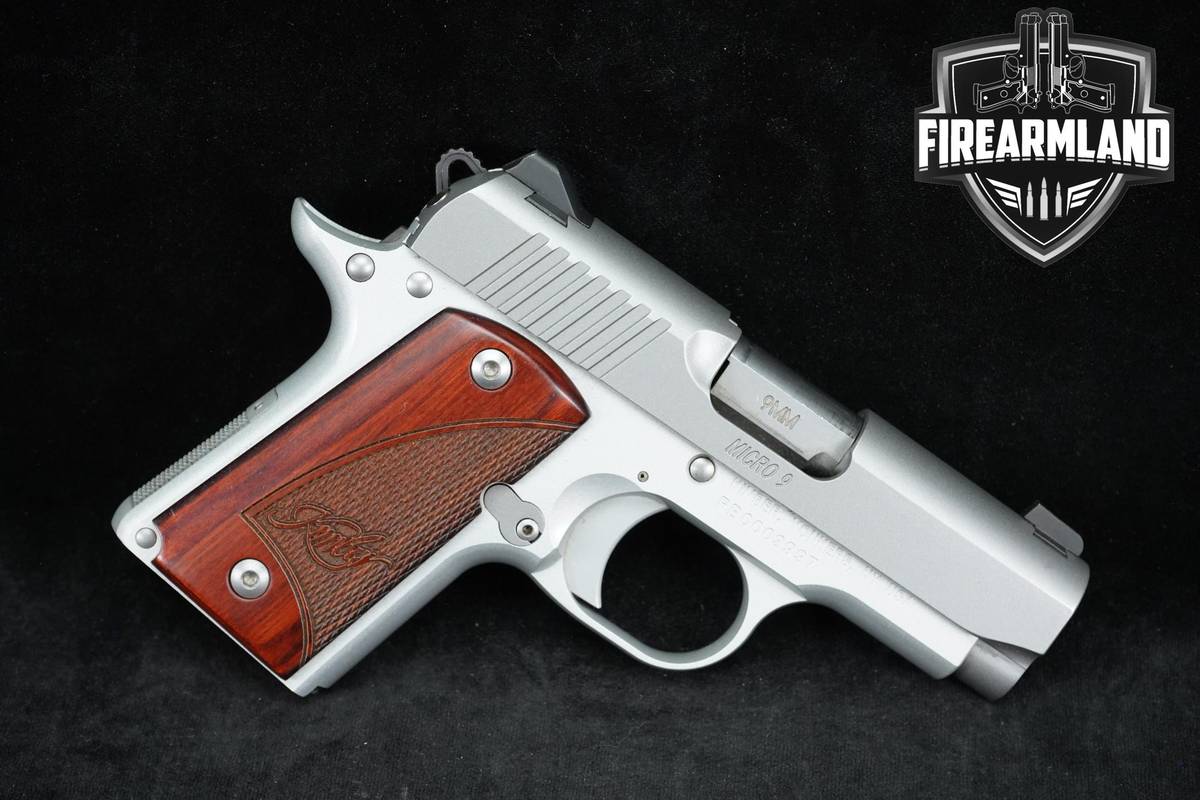 Kimber Micro 9 Stainless Rosewood 9mm 1911 3.15" Defense Pistol +ORIG BOX