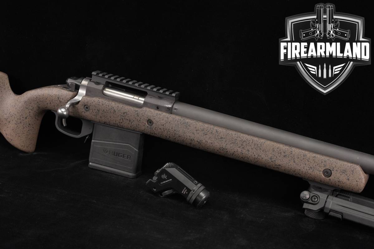 Ruger M77 Hawkeye Long-Range Target 6.5 Creedmoor Brown/Black Speckle M-77