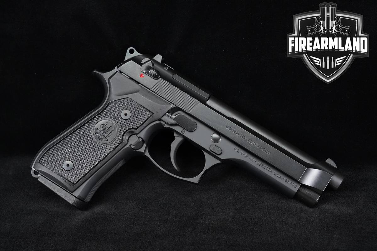 Beretta M9 9mm 4.9" Bruniton Black DA/SA +2 MAGS & ORIG CASE