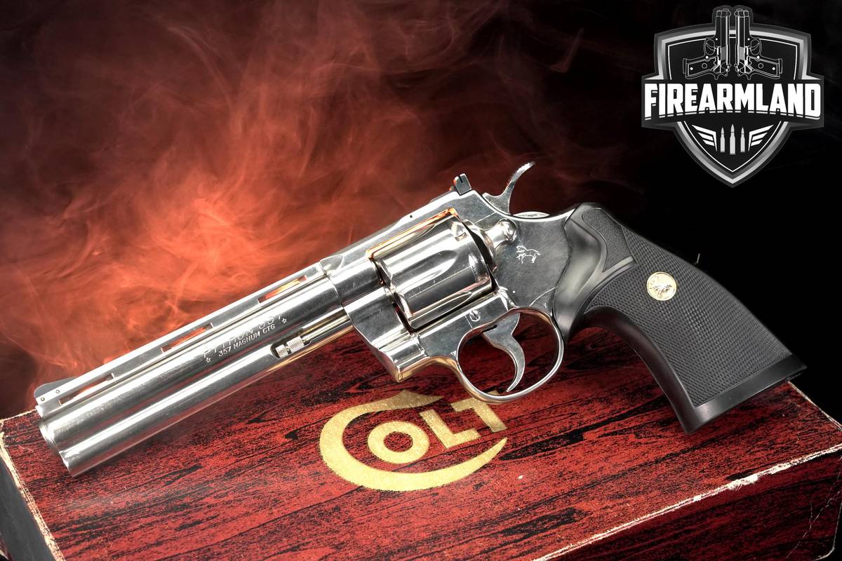 VINTAGE 1980 Colt Python First Generation 357 Magnum 6" Stainless DA/SA