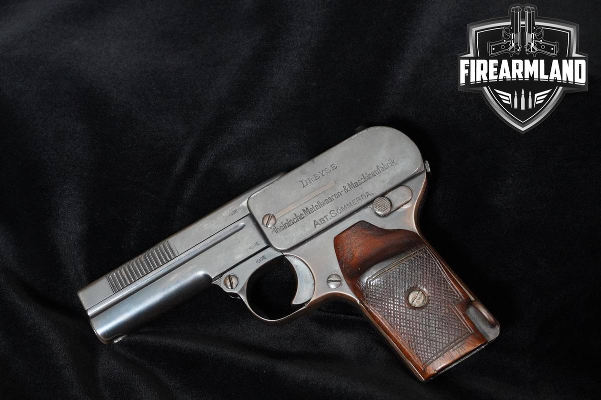 1907-1914 Dreyse Model 1907 32 Auto (765 Browning) 3.6" Blued Dreyse