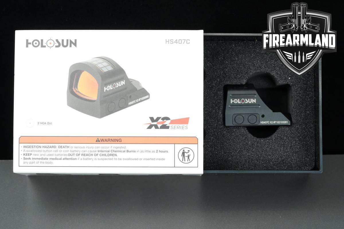Holosun HS407C X2 2 MOA Red Dot +ORIG BOX