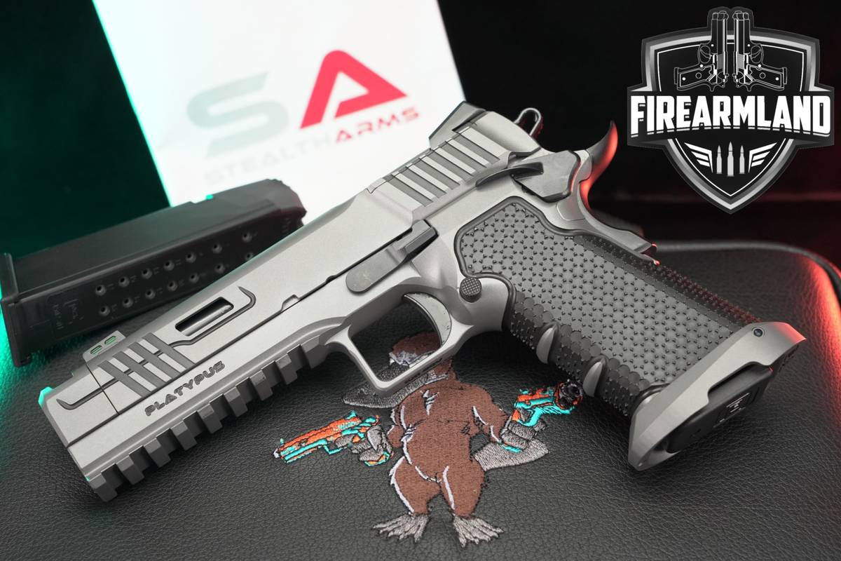 STEALTH ARMS Platypus Comp RMR CUT 9mm 1911 4.25 Grey +2 MAGS & ORIG CASE