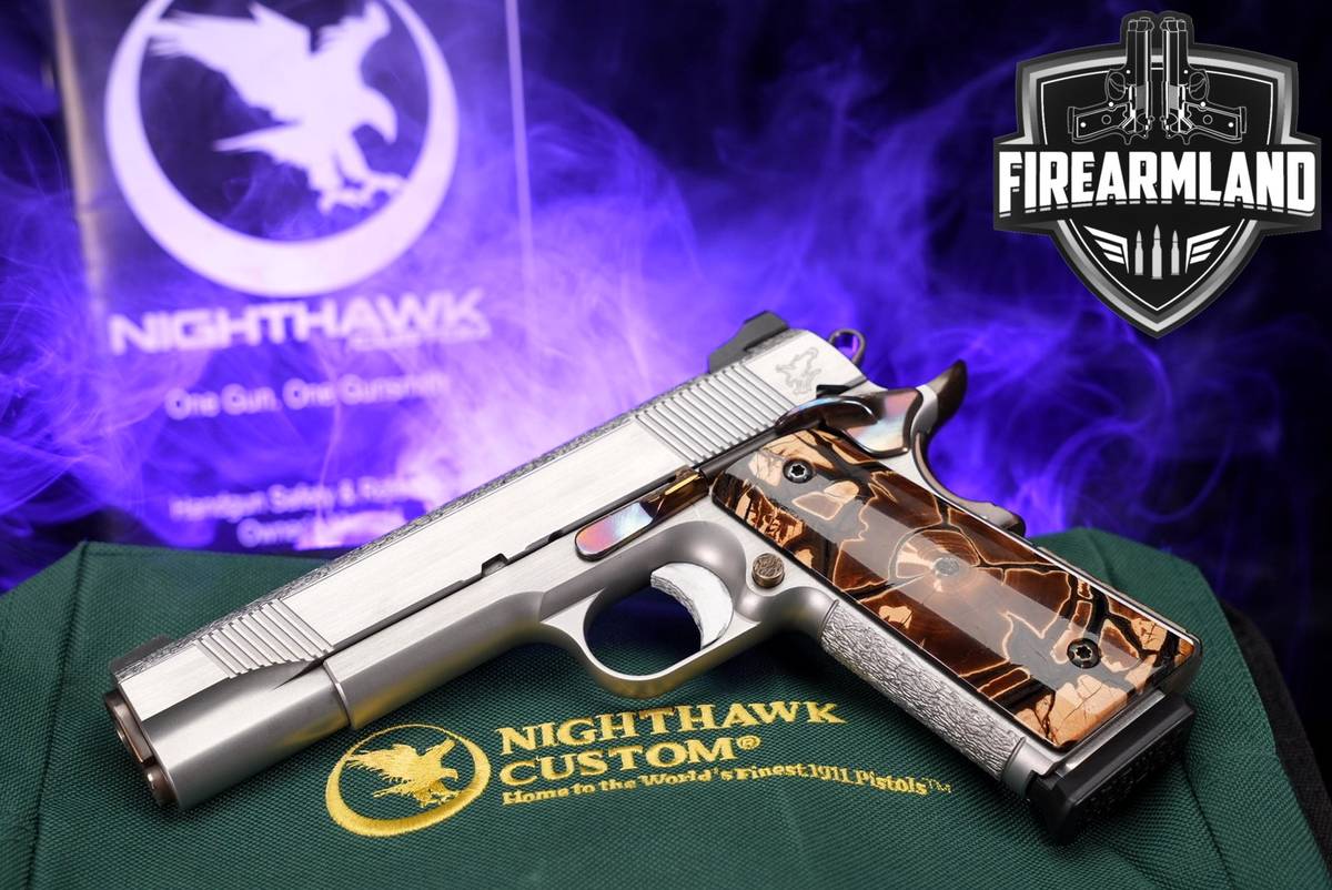 DESIRED NIGHTHAWK Custom CCS 45 ACP 1911 MAMMOTH IVORY GRIPS +ORIG CASE