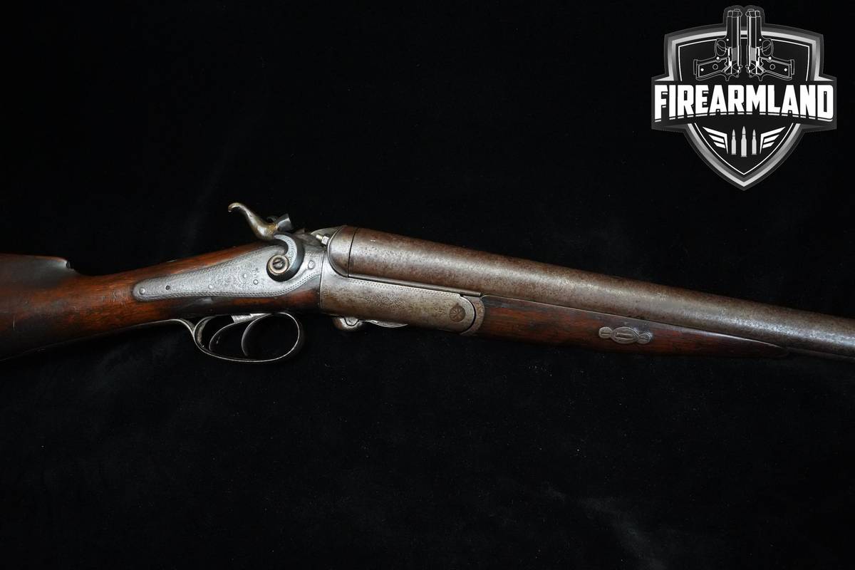 ANTIQUE! Pre1900 W.H. Moore SXS Damascus 12-Gauge 30" blued SXS Side Lever