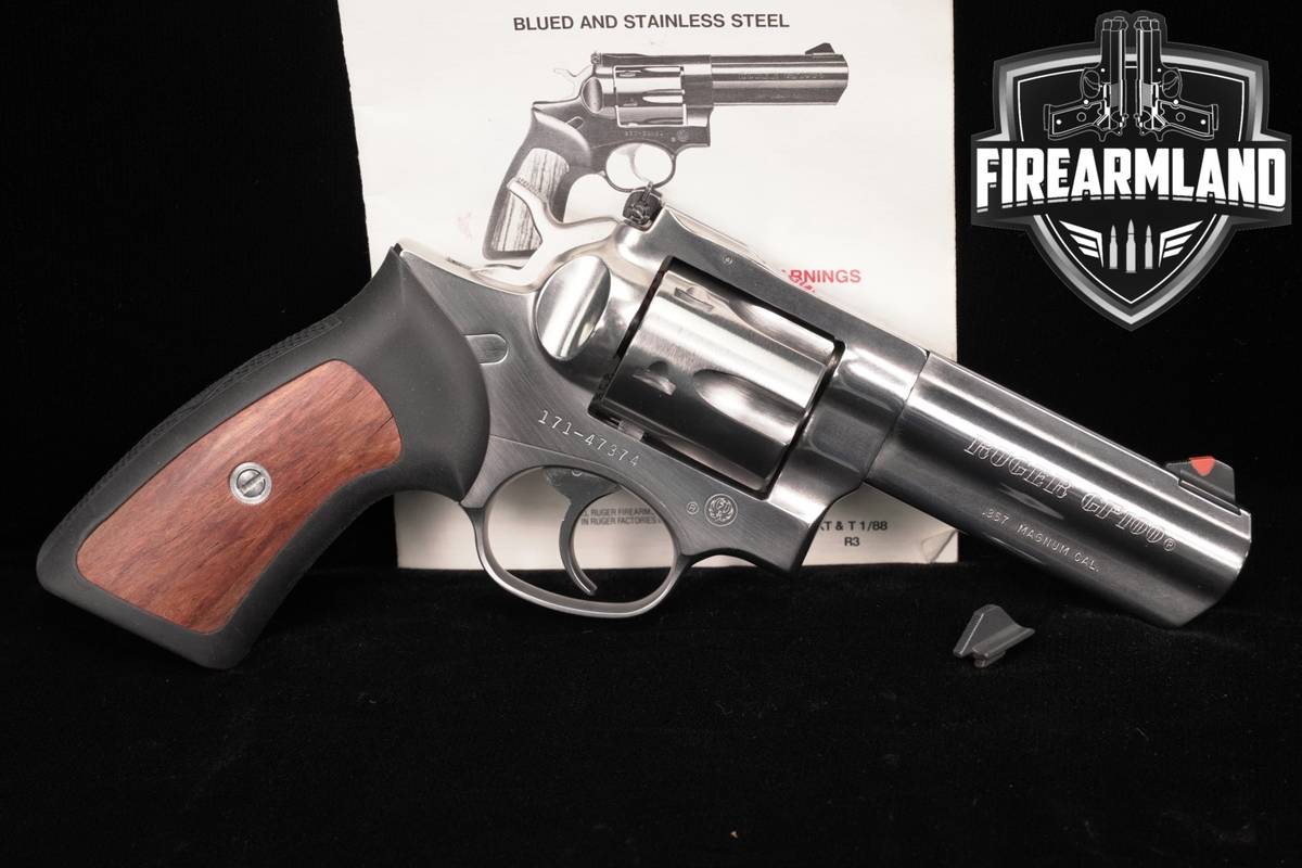 1990 Ruger GP100 357 Magnum 4" Satin Stainless GP 100 DA/SA