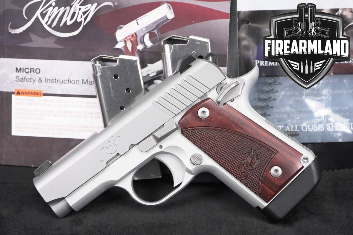 Kimber Micro 9 Stainless Rosewood 9mm 3.15" +3 MAGS & ORIG BOX