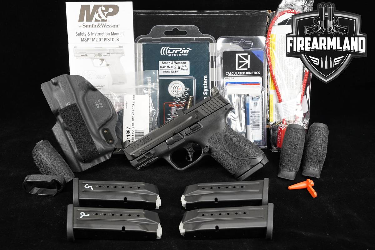 Smith & Wesson S&W M&P9 M2.0, Compact, Optics Ready, No Thumb Safety 5 MAGS
