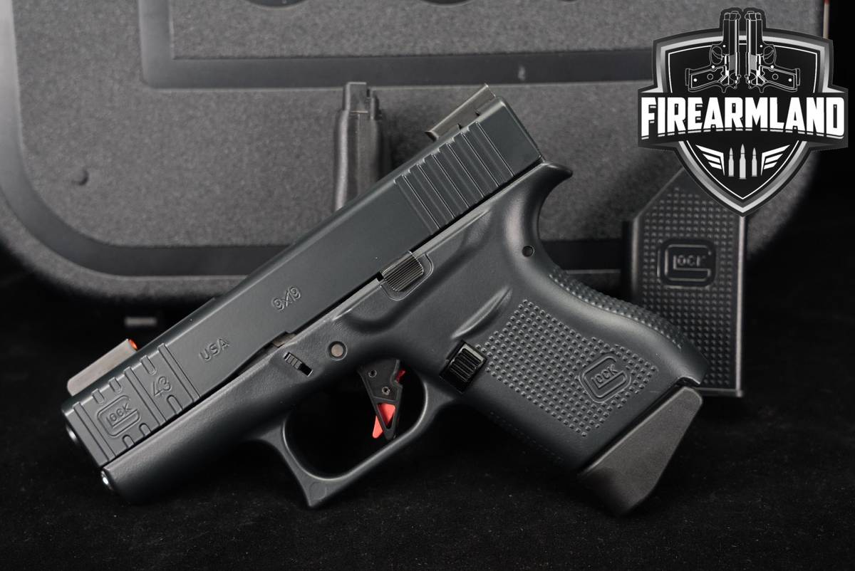Glock 43 G43 9mm 3.41 +2 MAGS, ORIG CASE