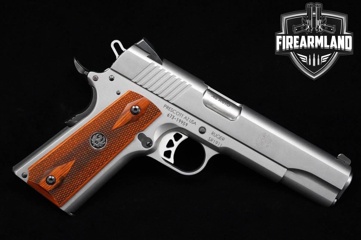 Ruger SR1911 45 ACP 1911 Stainless Ruger-SR1911 SR-1911 +2MAGS