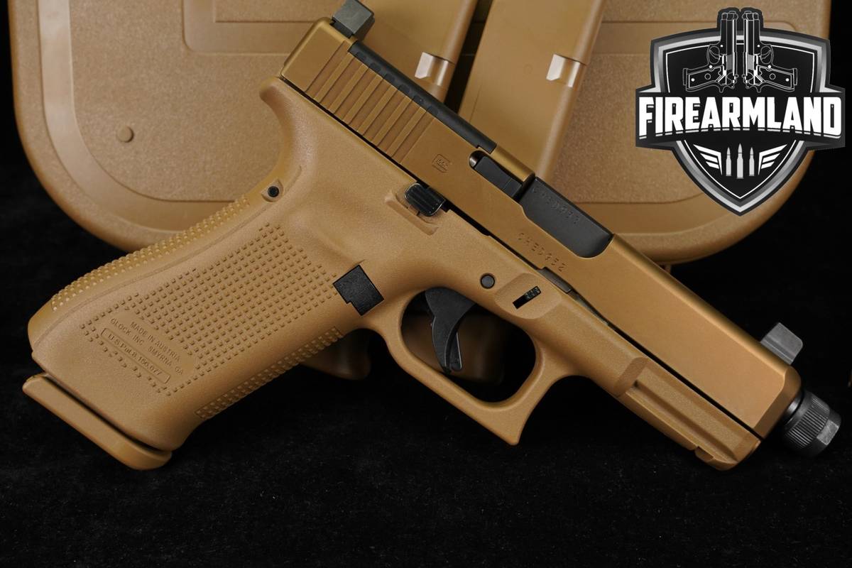 Glock 19X V Series MOS THREADED G19X 9mm 4.5" Coyote +3 MAGS & ORIG CASE