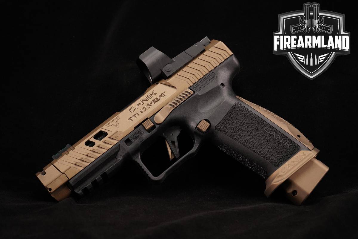 Canik TTI Combat 9mm 4.6" Bronze +2 MAGS, ORIG CASE, OPTIC & HOLSTER
