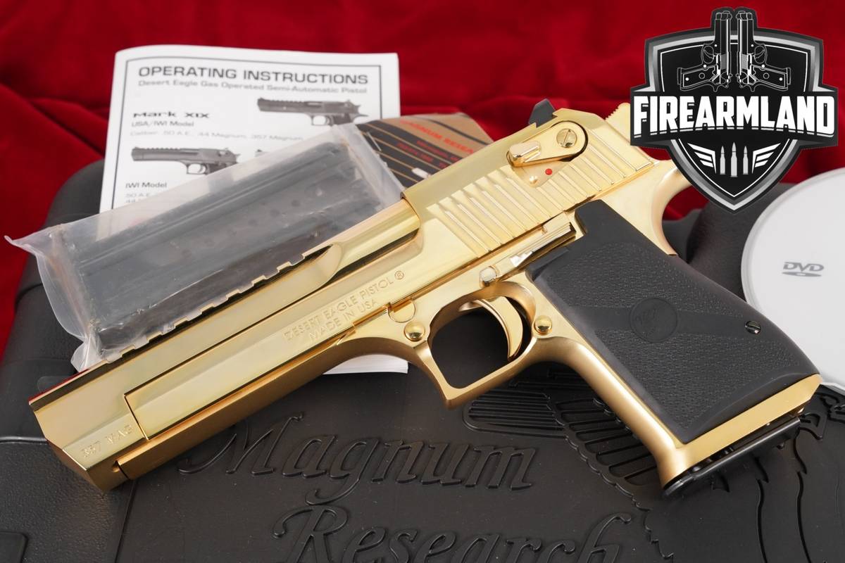 FACTORY 24K GOLD-PLATED Magnum Research Desert Eagle Mark XIX 357-Mag MK 19