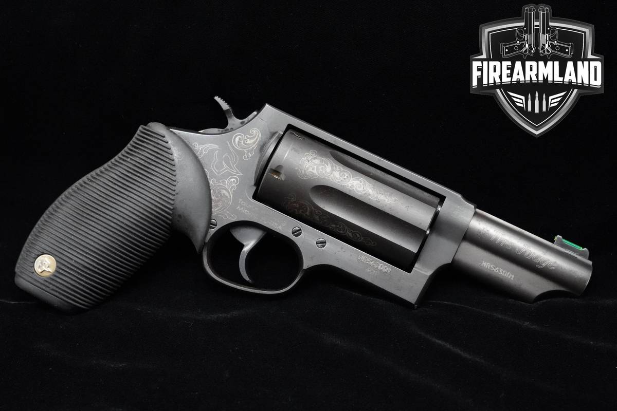 Taurus The Judge Engraved 45 Colt/410 3" Taurus DA/SA Matte Black ENGRAVED
