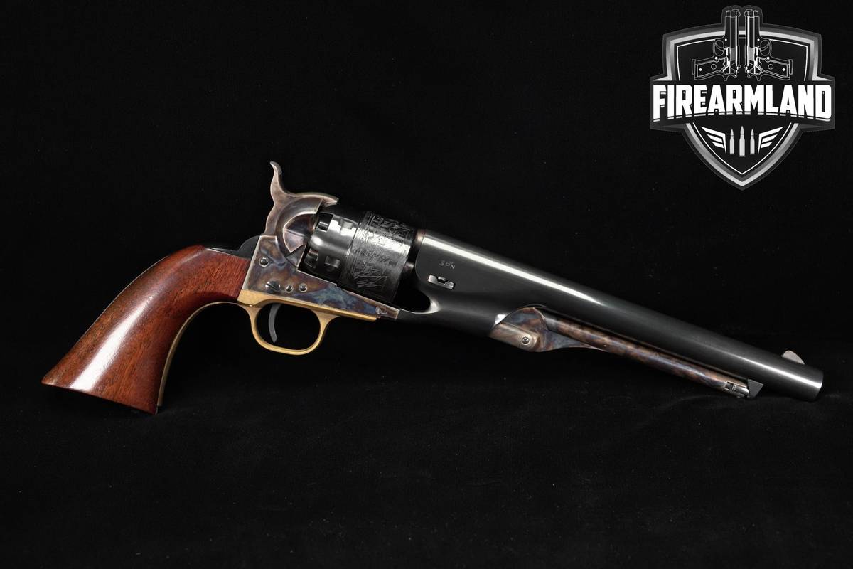 A Uberti 1860 Army Steel 44 Black-Powder 8" Color Case-Hardened & Blued