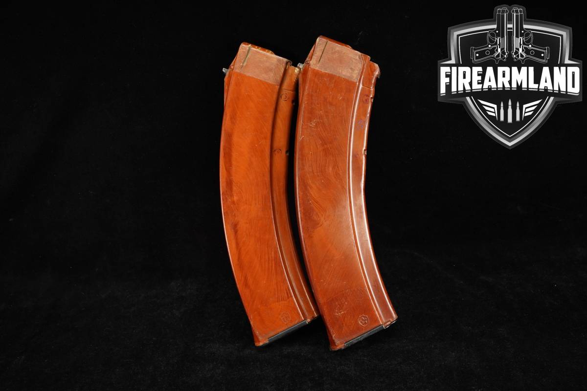 Bakelite 2x 45 Round Magazines Forty Five AK/AKM Mags