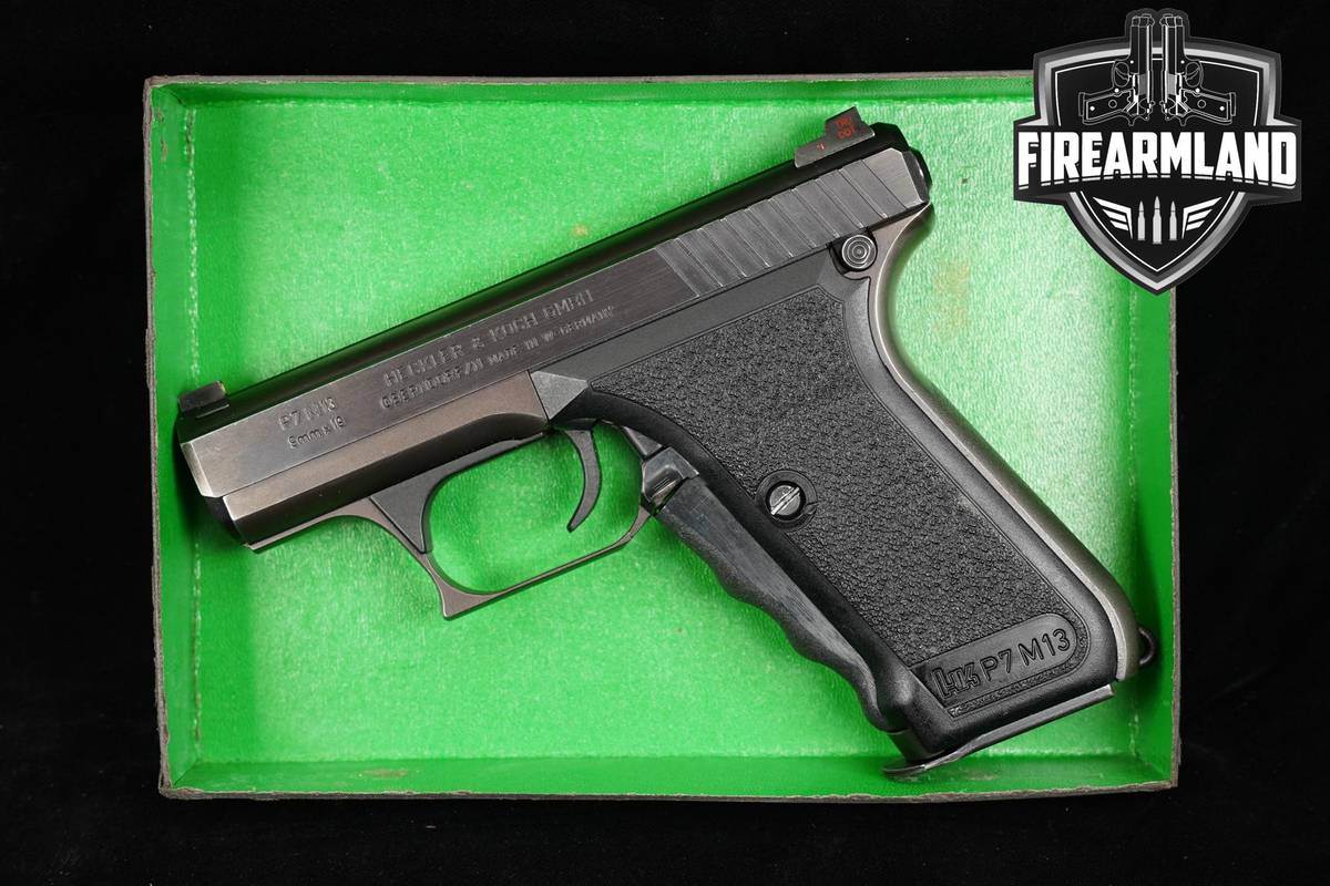 1984 Heckler & Koch P7 M13 9mm 4.13" Blued +3 MAGS & ORIG BOX