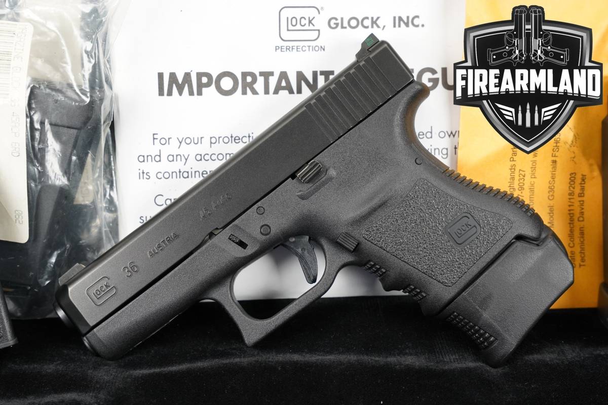 Glock 36 Gen3 Slimline 45 ACP 3.78" G36 Gen-3 +4 MAGS & ORIG CASE