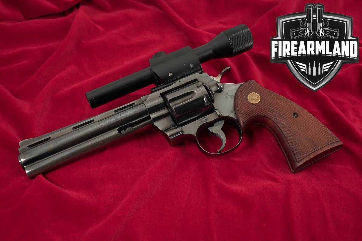 SCARCE 1958 Colt Python 357 Magnum 6" ROYAL BLUE +BUSHNELL SCOPE