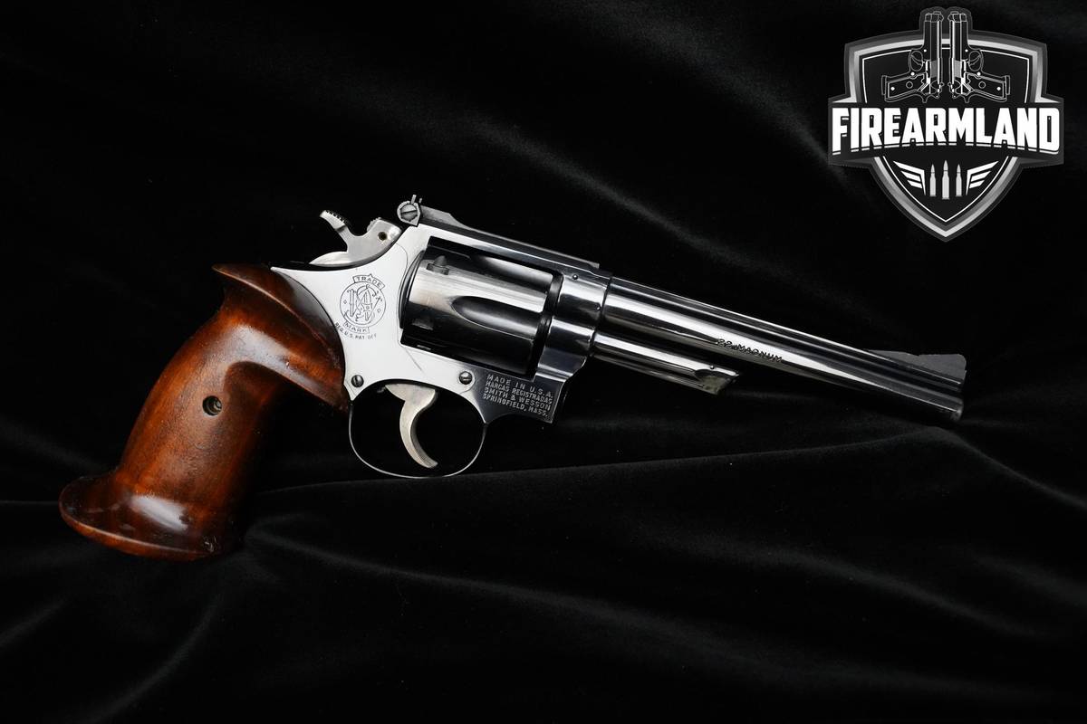 1961 Smith & Wesson (S&W) 53 22 Rem Jet 6" Blued Revolver 53 Model DA/SA