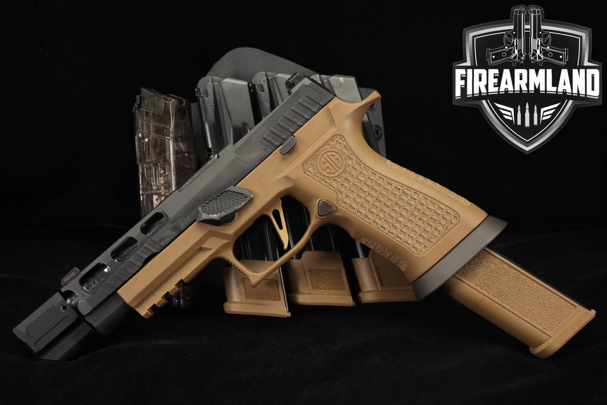 Sig Sauer P320 Zaffiri Precision 9mm Optics-Ready 5.5 FDE +5 MAGS & HOLSTER