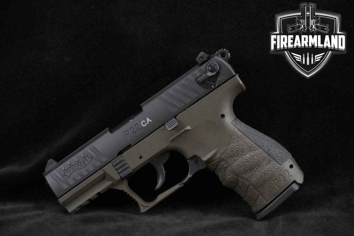 Walther P22 CA 22LR 3.42" OD Green Walther-P22 P-22 +2 MAGS