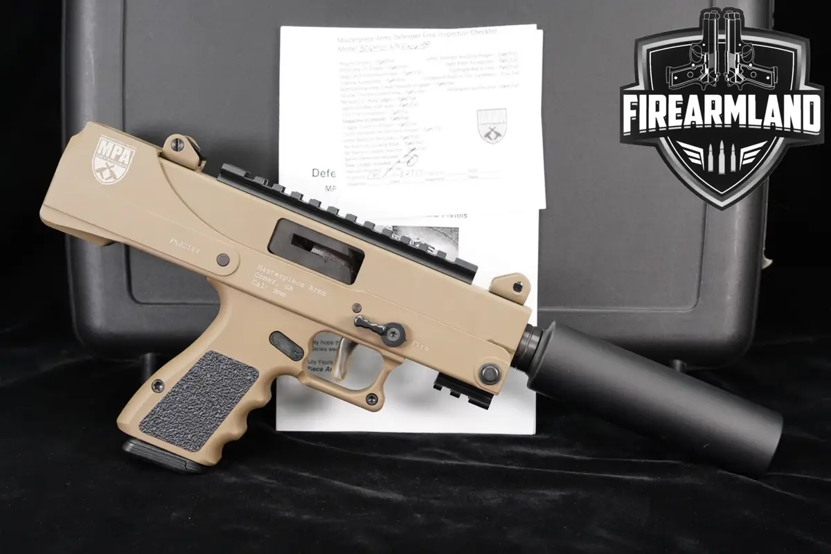 MasterPiece Arms MPA MPA30DMG 9mm FDE THREADED FAUX SUPPRESSOR +ORIG CASE