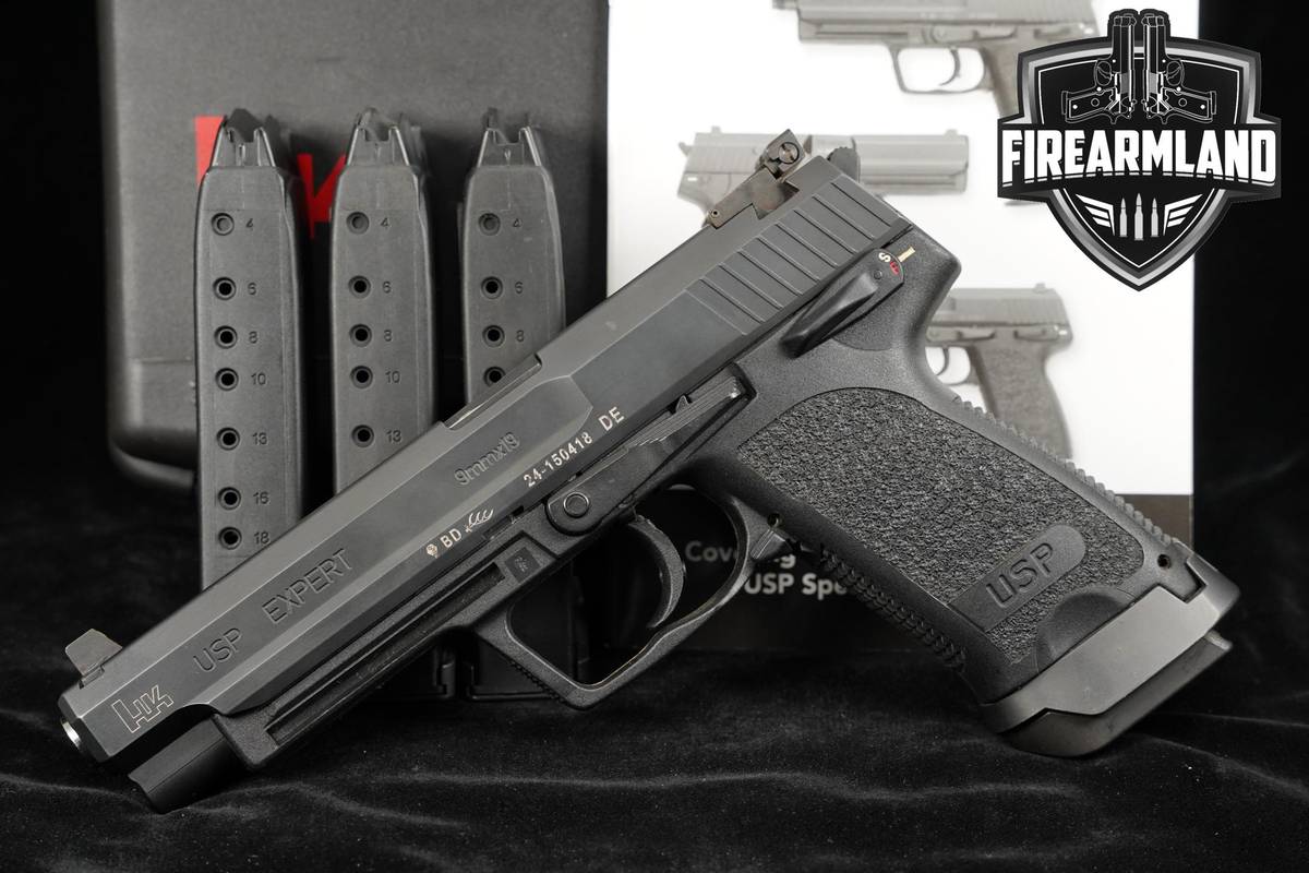 Heckler & Koch H&K USP Expert 9mm 5.2 USP9 +4 MAGS & ORIG CASE