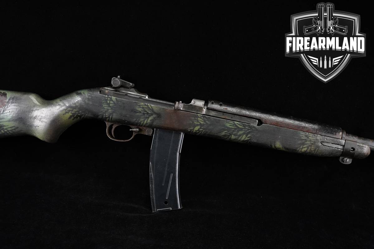 WWII-ERA 1943-1944 IBM M1 Carbine 30Carbine 18" Parkerized & Camo Rifle