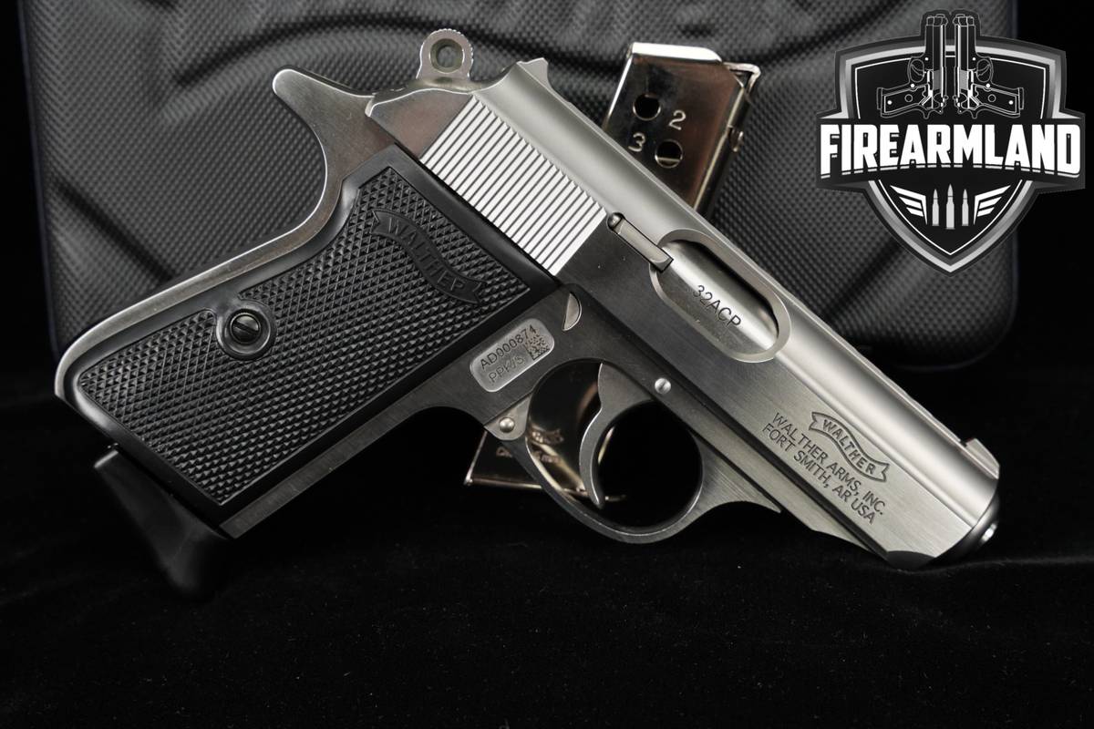 UNFIRED Walther PPK/S 32 ACP PPKS PPK S 3.3" Stainless DA/SA +2 MAGS & CASE