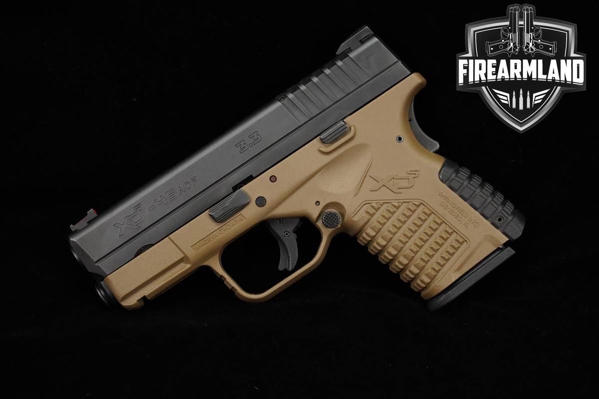 Springfield Armory XD-S 45 ACP 3.3" Two-Tone FDE XDS Sub-Compact Pistol