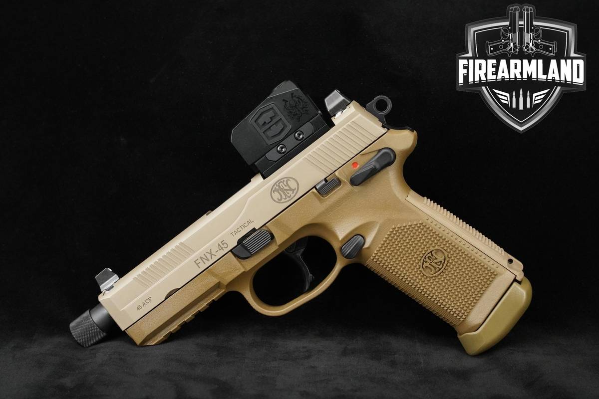 FN FNX-45 Tactical 45 ACP 5.3" FDE FNX-45 FNX-45T 3 MAGS, ORIG CASE & OPTIC
