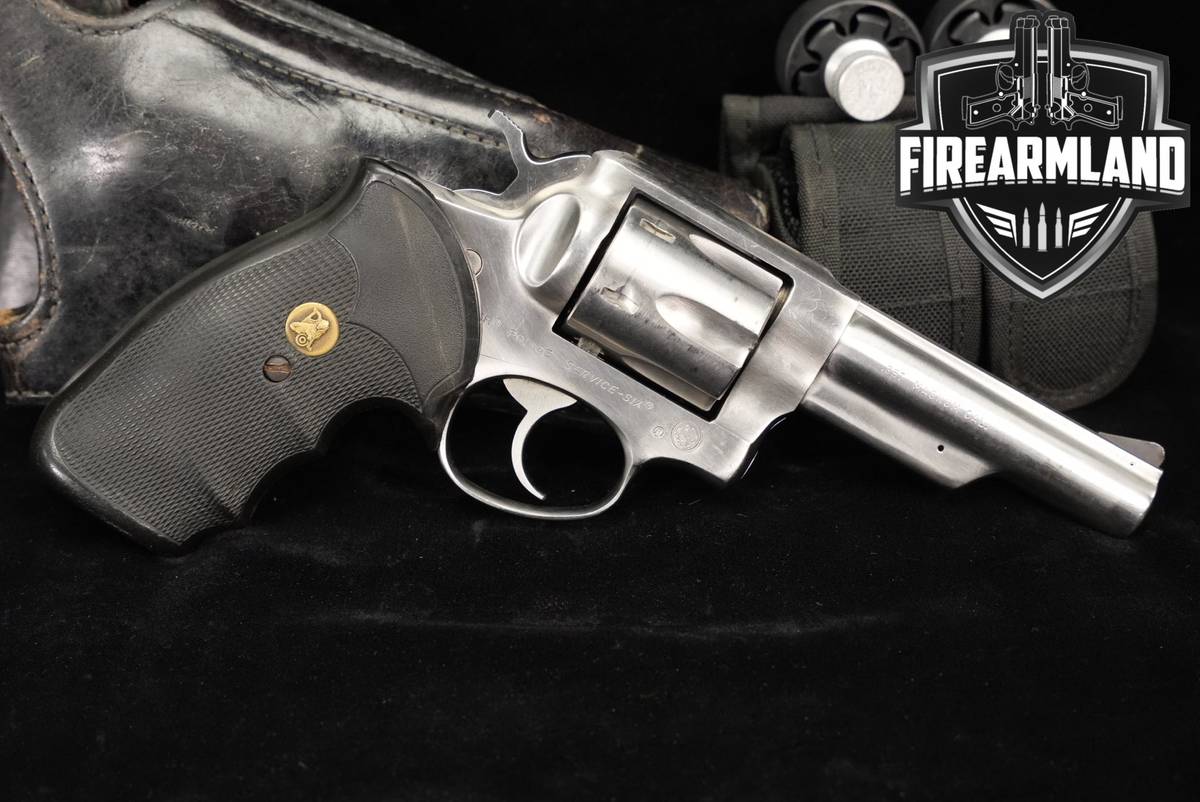 1980s Ruger Police Service-Six 6 357 Magnum 4" Brushed Stainless DA/SA