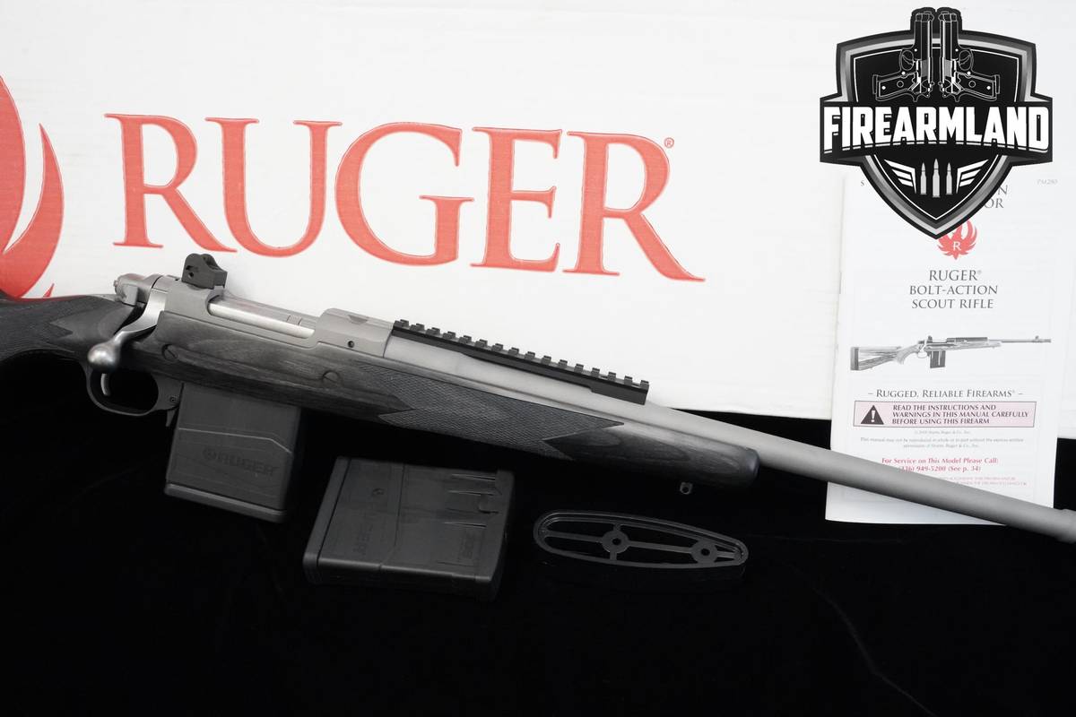 LIKE-NEW Ruger Scout M77 Hawkeye 308 Win 18.5" Matte Stainless Ruger-Scout