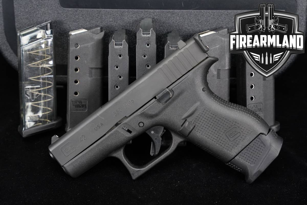 Glock 42 Slimline G42 380 ACP 3.25 CCW +8 MAGS & ORIG CASE