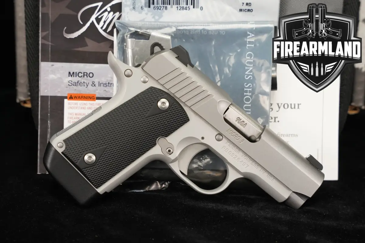 Kimber Micro 9 Stainless 9mm 3.15" Silver Micro9 1911 +2 MAGS & ORIG BOX