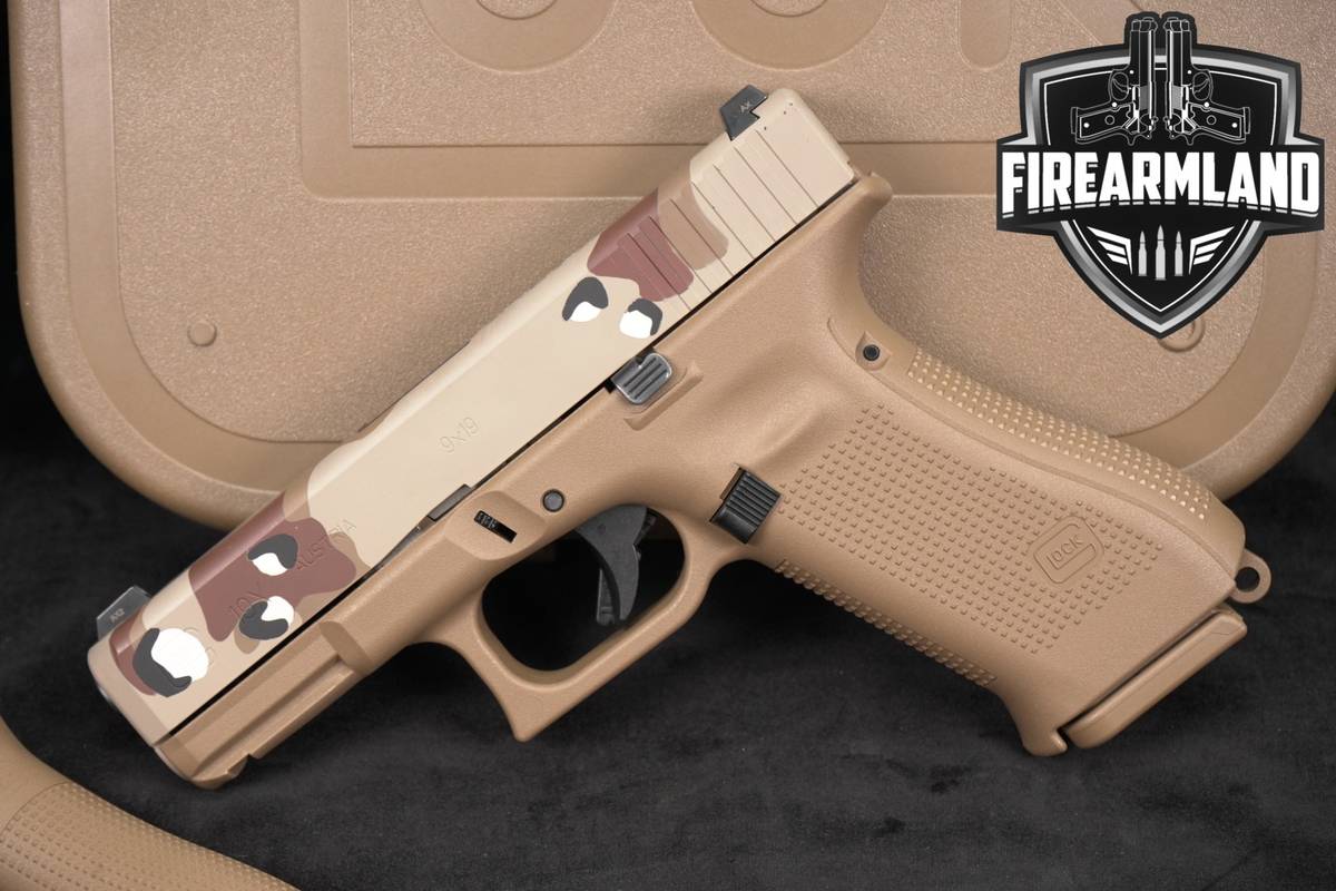 Glock 19X G19X 9mm 4.02 Two-Tone Custom Desert Camo +ORIG CASE
