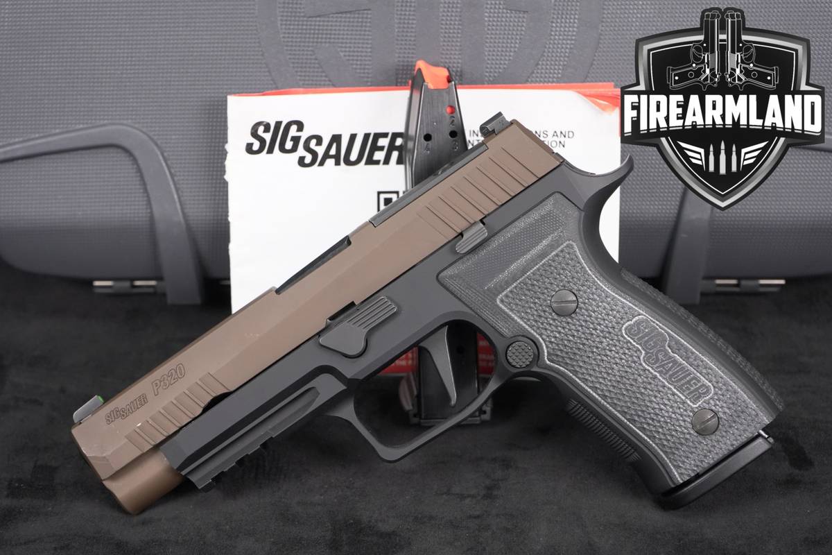 Sig Sauer P320 AXG Full 9mm OR 4.7 Two-Tone Coyote Tan +2 MAGS & ORIG CASE