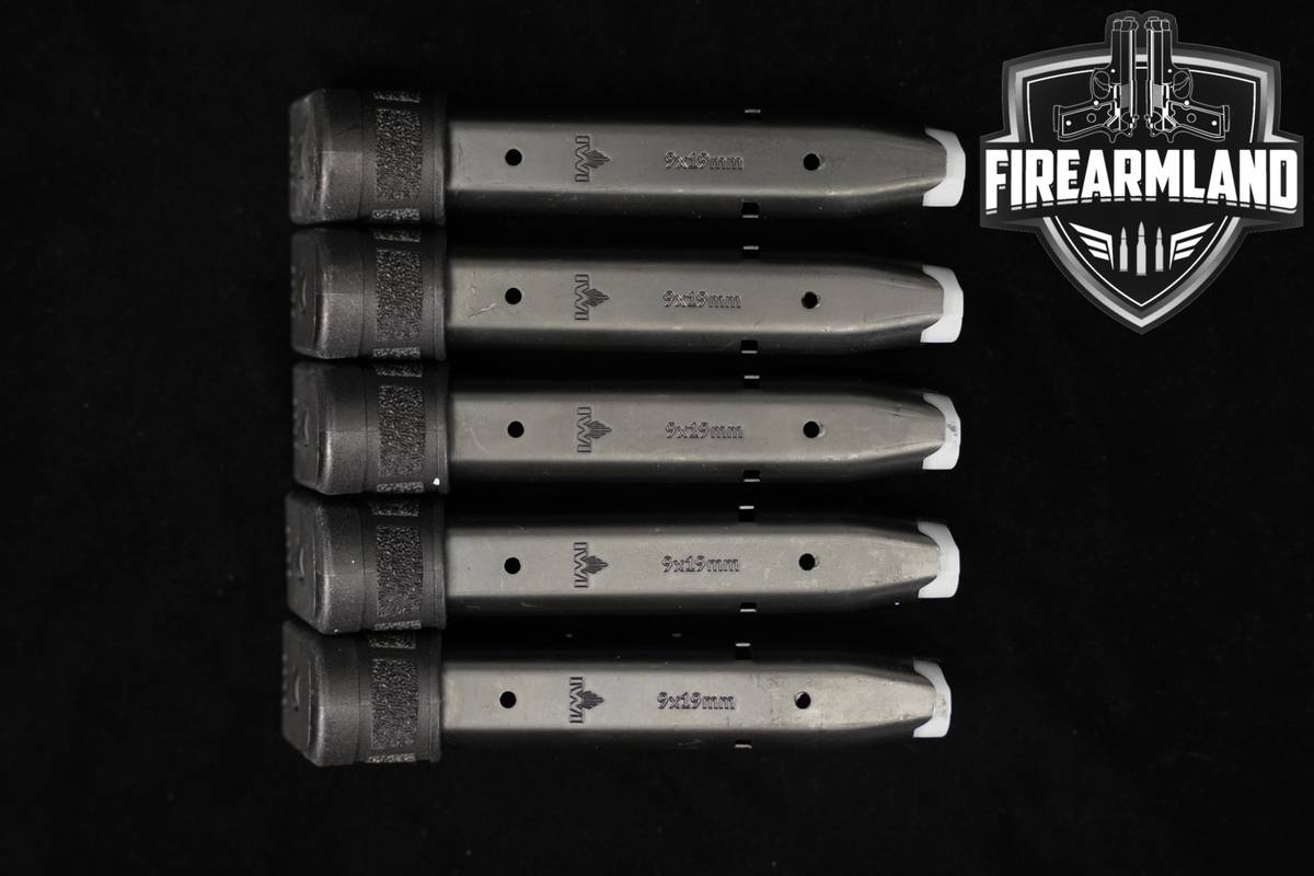 Israel Weapon Industries FIVE (5) Masada Slim Elite 9mm 17-Round Mags