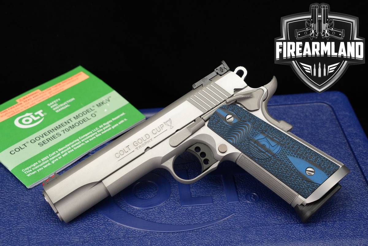 Colt Gold Cup Trophy Series 70 45 ACP 1911 5" Stainless +ORIG BOX
